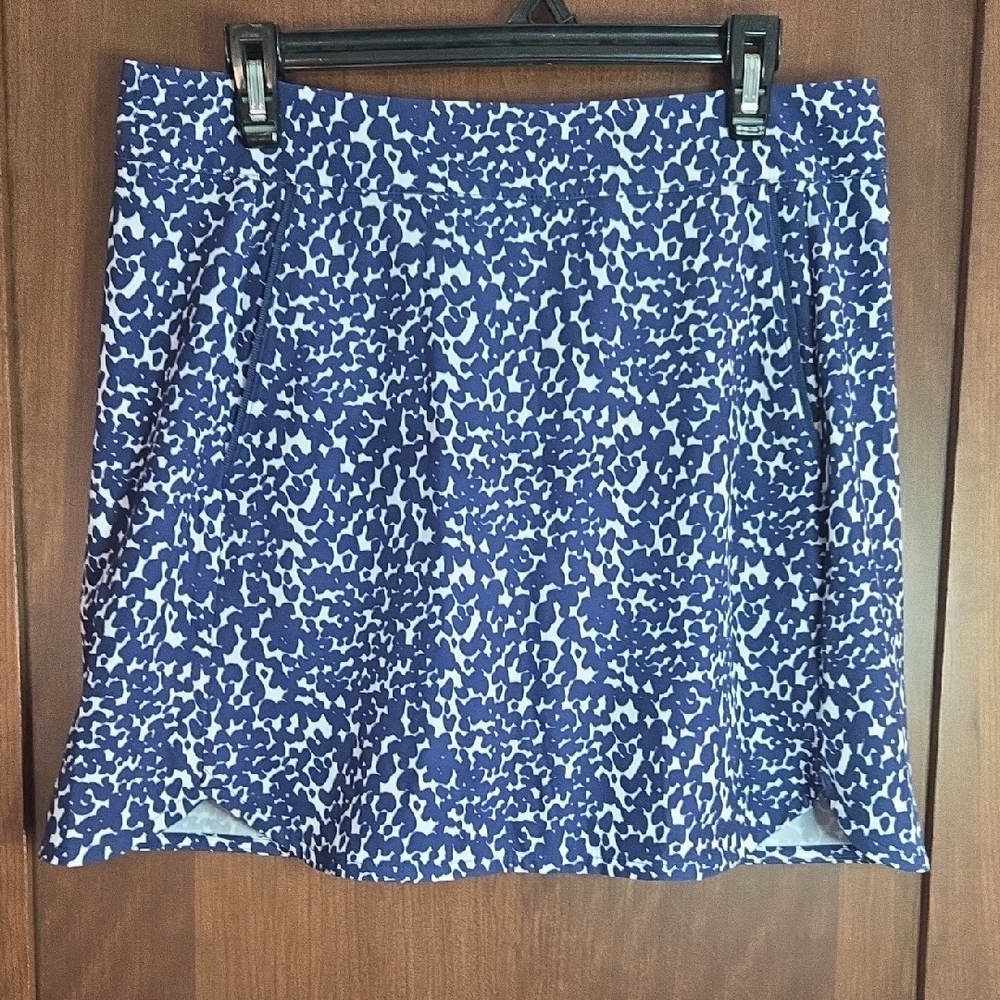 Vineyard Vines Size Medium Blue Patterned Pockets Sport Skort